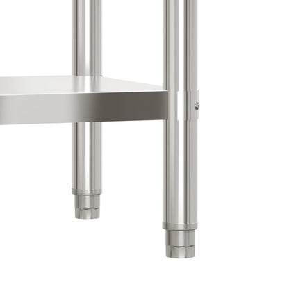 Tavolo da Lavoro da Cucina 110x55x85 cm in Acciaio Inossidabile | homemem39