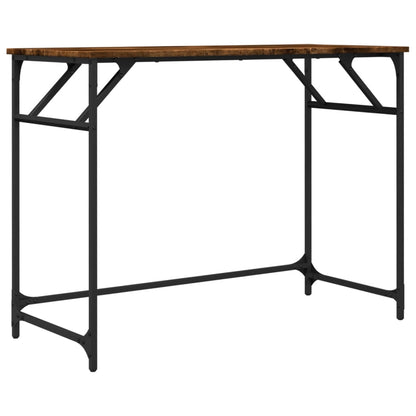 Scrivania Fumo 100x45x76cm Legno e Acciaio Verniciato a Polvere | homemem39