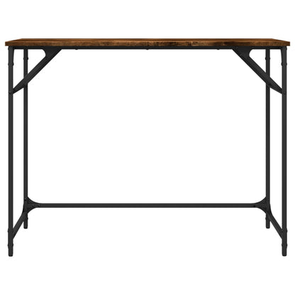 Scrivania Fumo 100x45x76cm Legno e Acciaio Verniciato a Polvere | homemem39