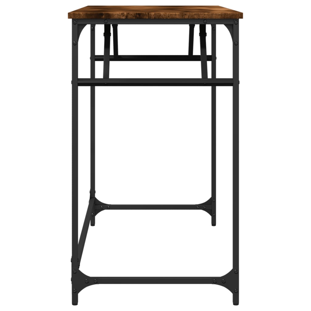 Scrivania Fumo 100x45x76cm Legno e Acciaio Verniciato a Polvere | homemem39