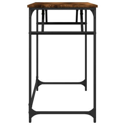 Scrivania Fumo 100x45x76cm Legno e Acciaio Verniciato a Polvere | homemem39
