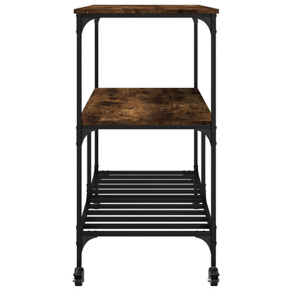 Smoked Oak Kitchen Trolley 100x50x95cm in Plywood