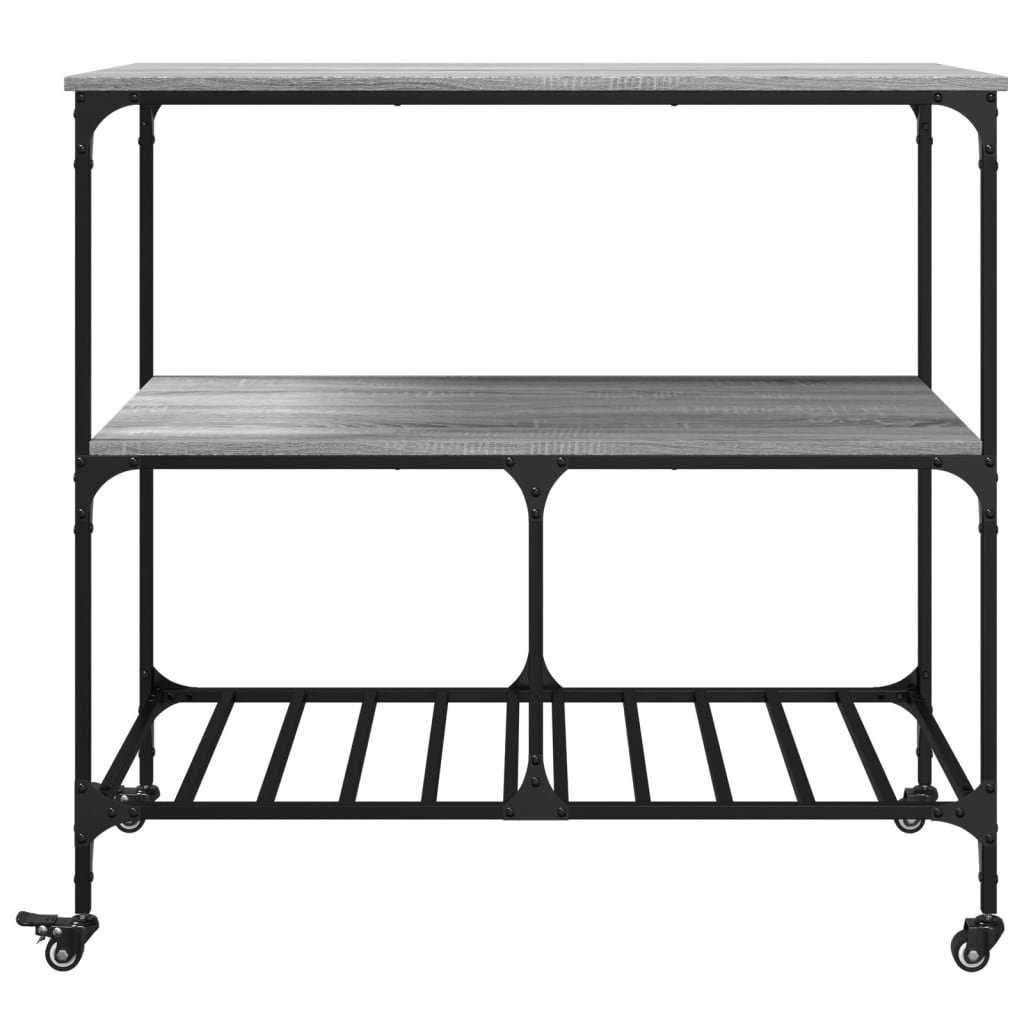 Sonoma Gray Kitchen Trolley 100x50x95 cm in Plywood