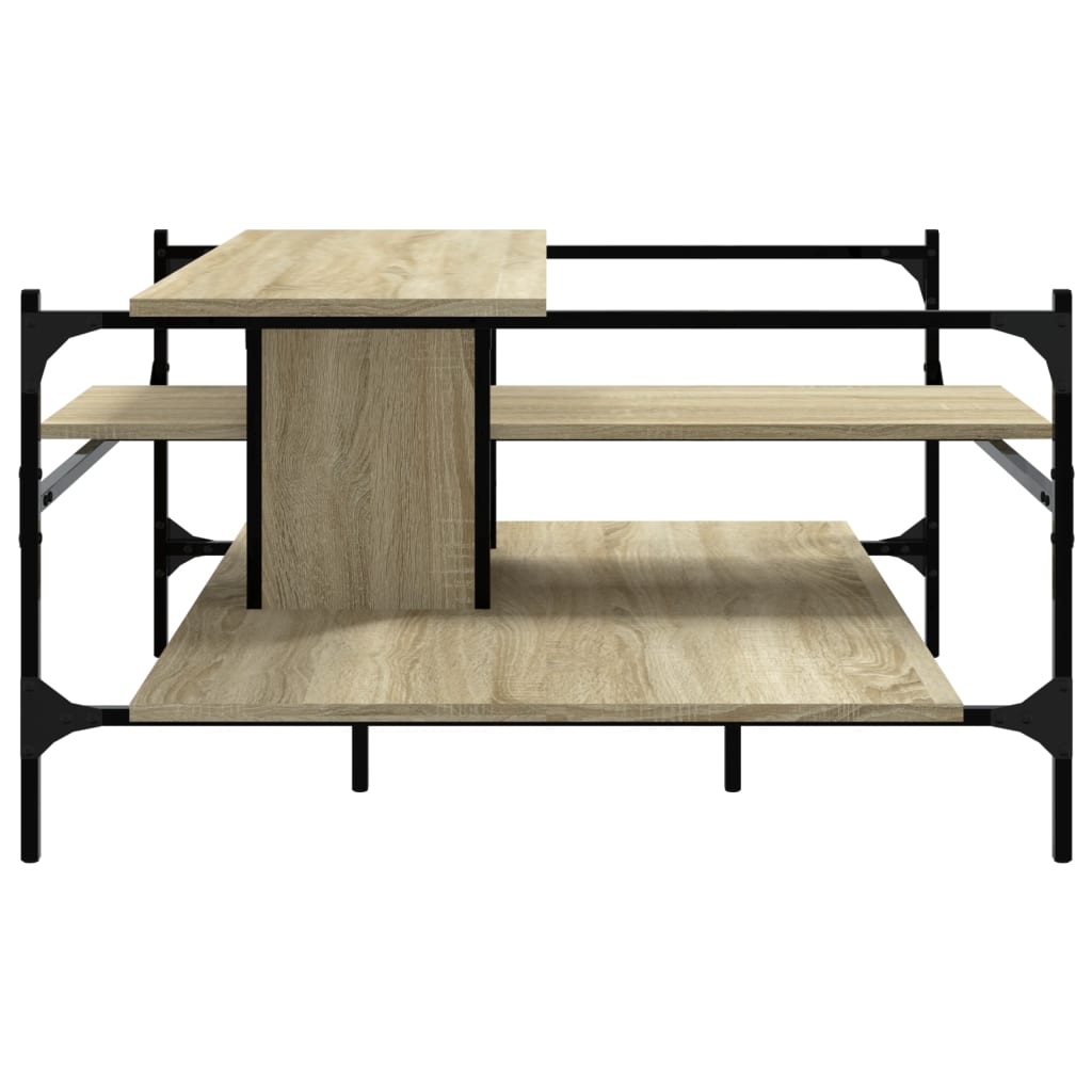 Tavolino Salotto Rovere Sonoma 100x100x48,5cm Legno Multistrato