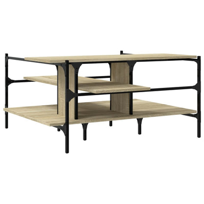 Tavolino Salotto Rovere Sonoma 100x100x48,5cm Legno Multistrato