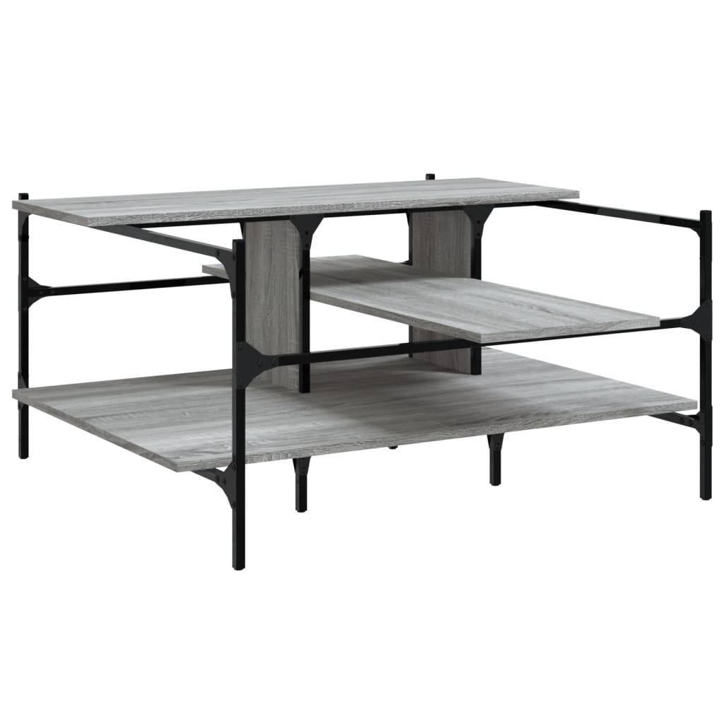 Tavolino Salotto Grigio Sonoma 100x100x48,5cm Legno Multistrato | homemem39