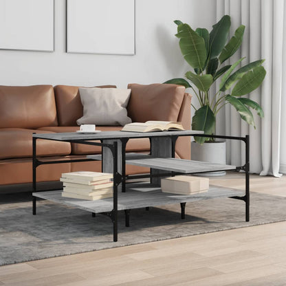 Tavolino Salotto Grigio Sonoma 100x100x48,5cm Legno Multistrato | homemem39
