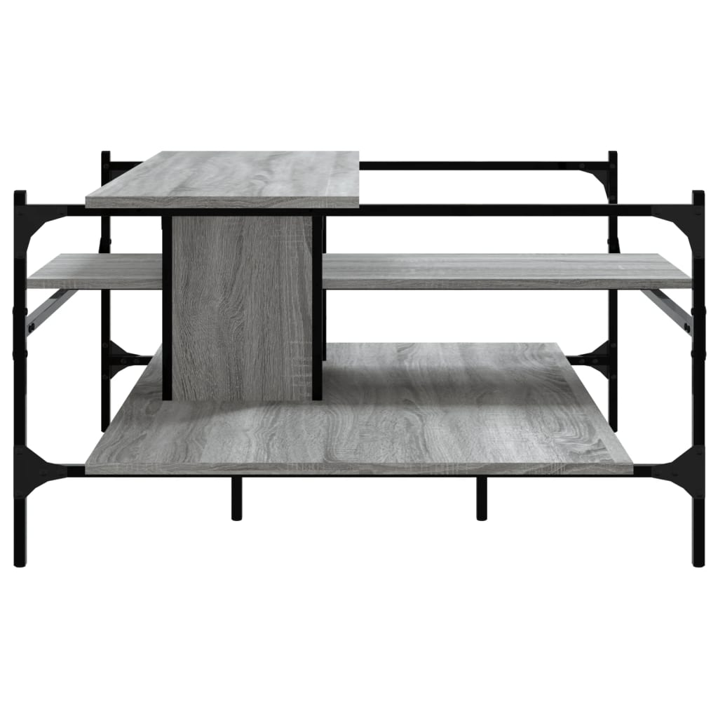 Tavolino Salotto Grigio Sonoma 100x100x48,5cm Legno Multistrato | homemem39