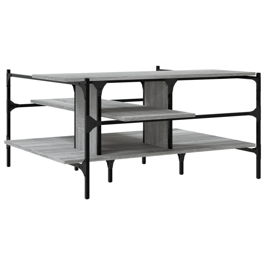 Tavolino Salotto Grigio Sonoma 100x100x48,5cm Legno Multistrato | homemem39