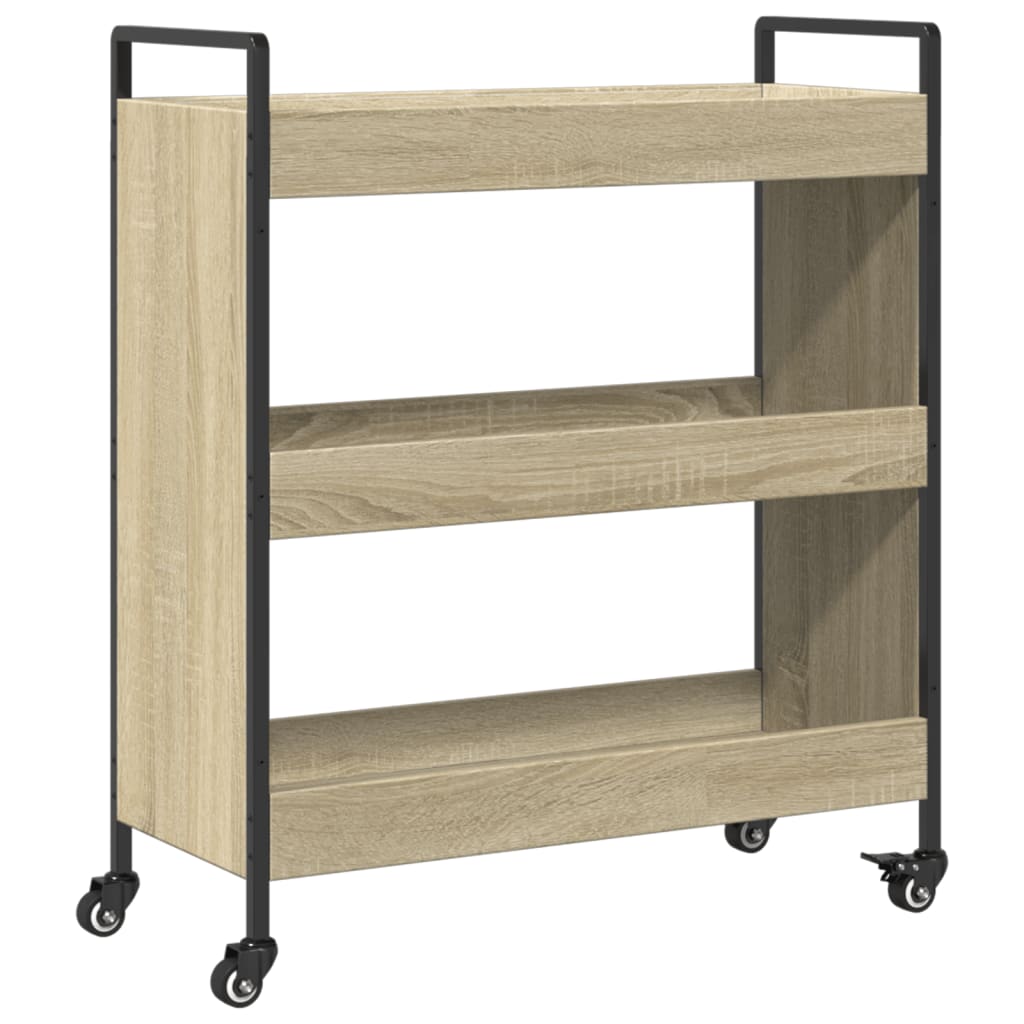 Sonoma Oak Kitchen Trolley 70x30x82 cm Plywood