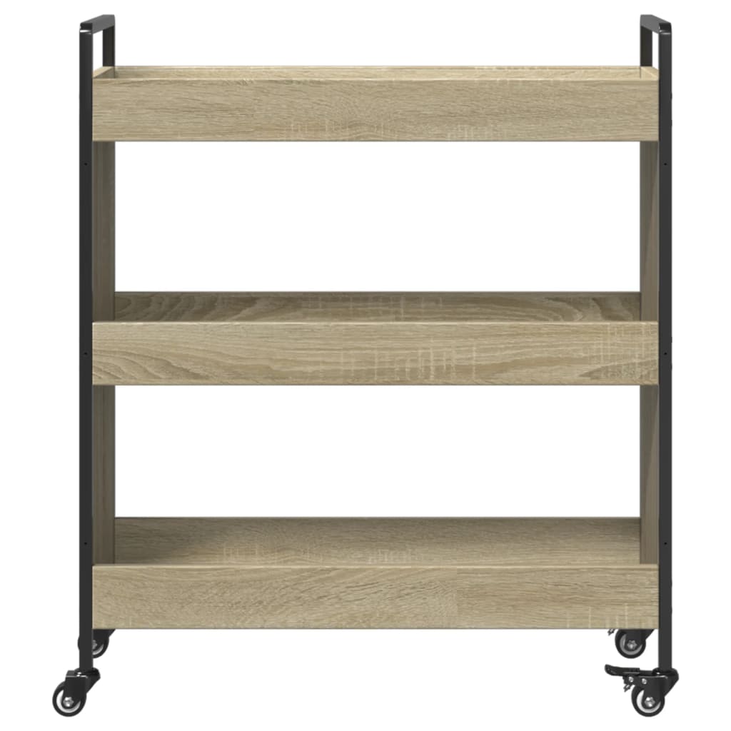 Sonoma Oak Kitchen Trolley 70x30x82 cm Plywood