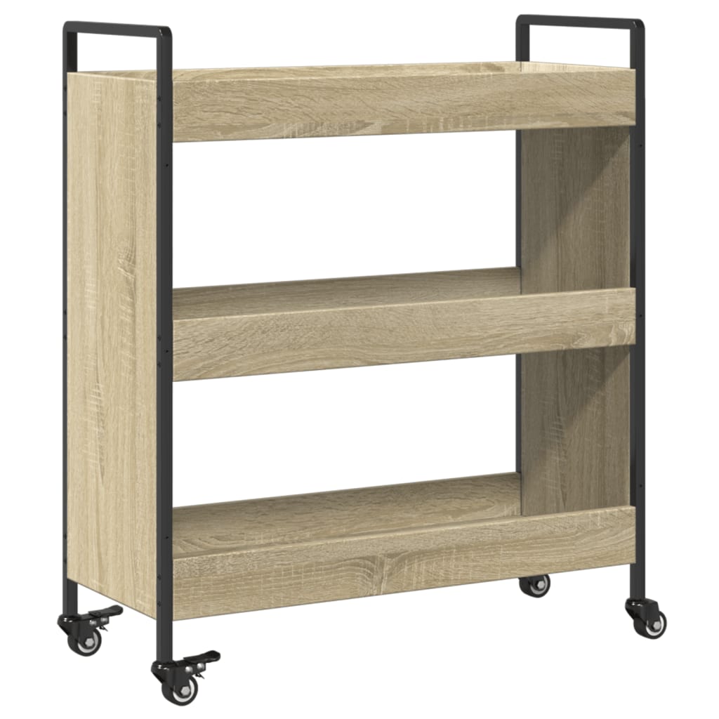 Sonoma Oak Kitchen Trolley 70x30x82 cm Plywood