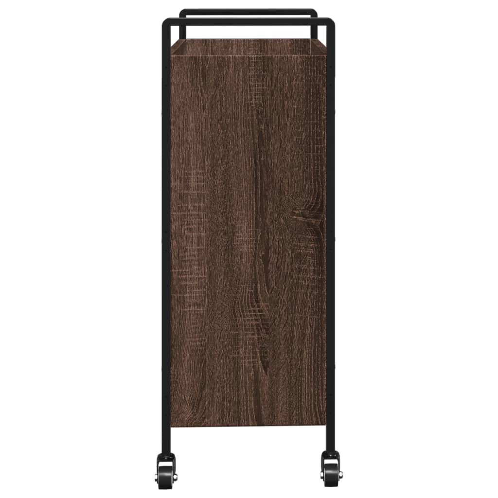 Carrello da Cucina Rovere Marrone 70x30x82 cm Legno Multistrato - homemem39