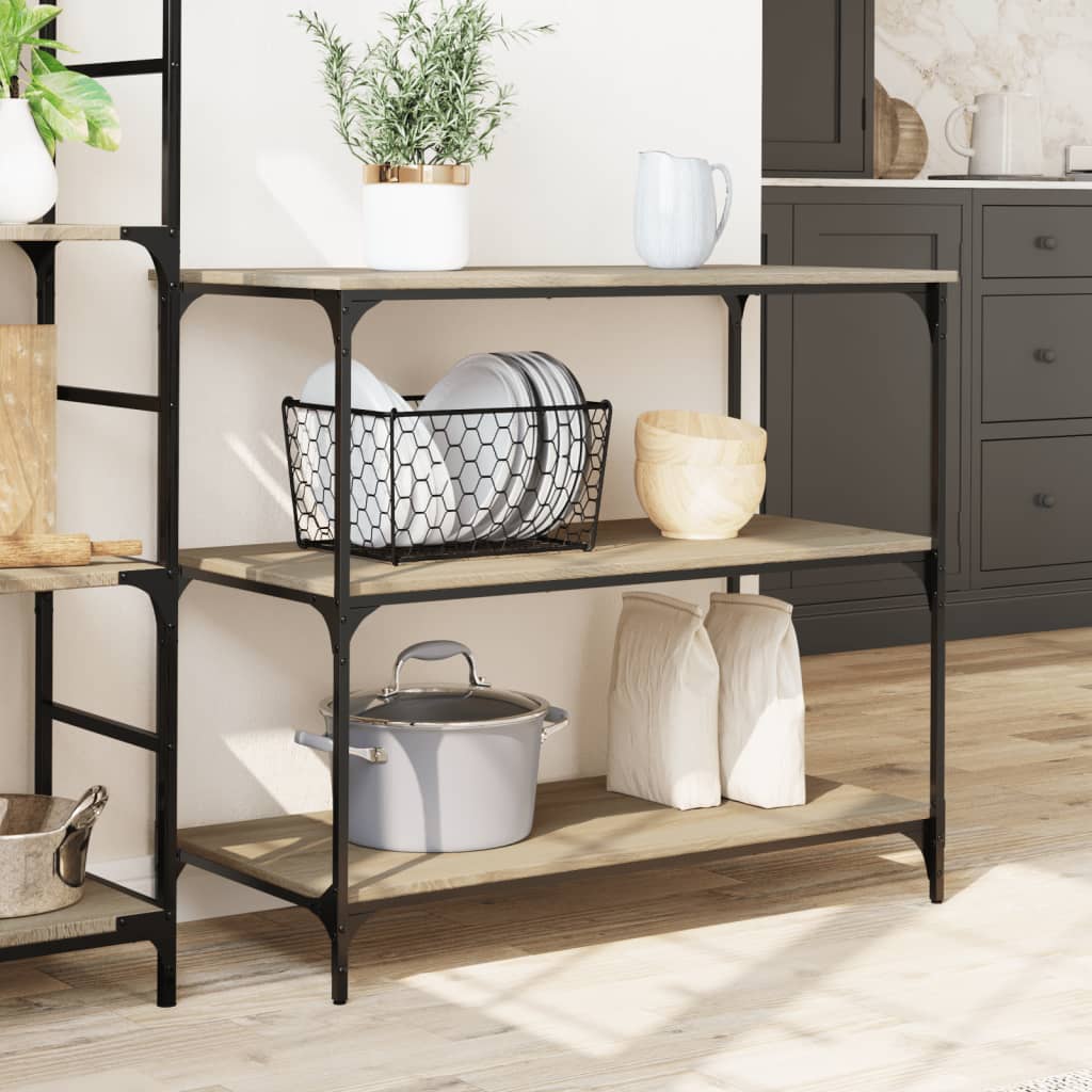 Sonoma Oak Kitchen Trolley 102x50x95 cm