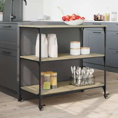 Sonoma Oak Kitchen Trolley 102x50x95 cm