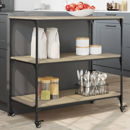 Sonoma Oak Kitchen Trolley 102x50x95 cm