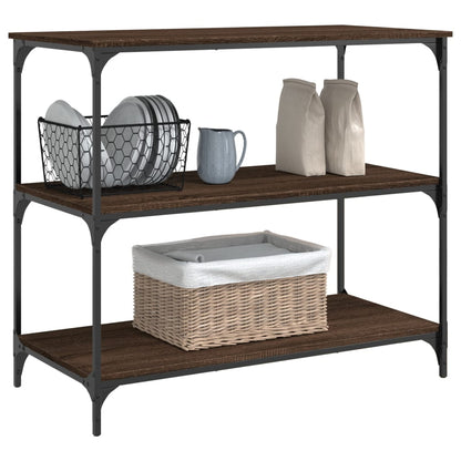 Kitchen Trolley Brown Oak 102x50x95 cm Plywood