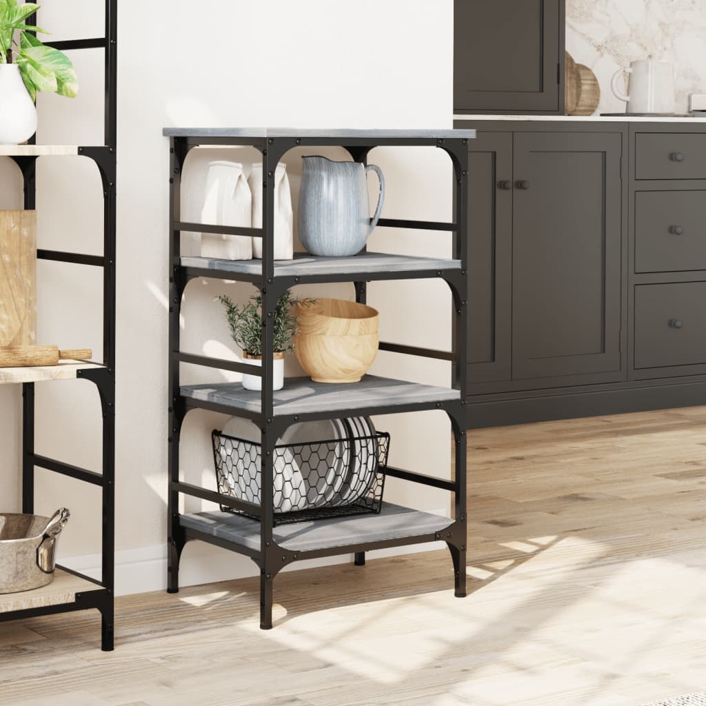 Sonoma Gray Kitchen Trolley 45x35x89.5 cm Plywood