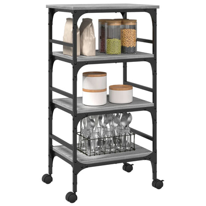 Sonoma Gray Kitchen Trolley 45x35x89.5 cm Plywood