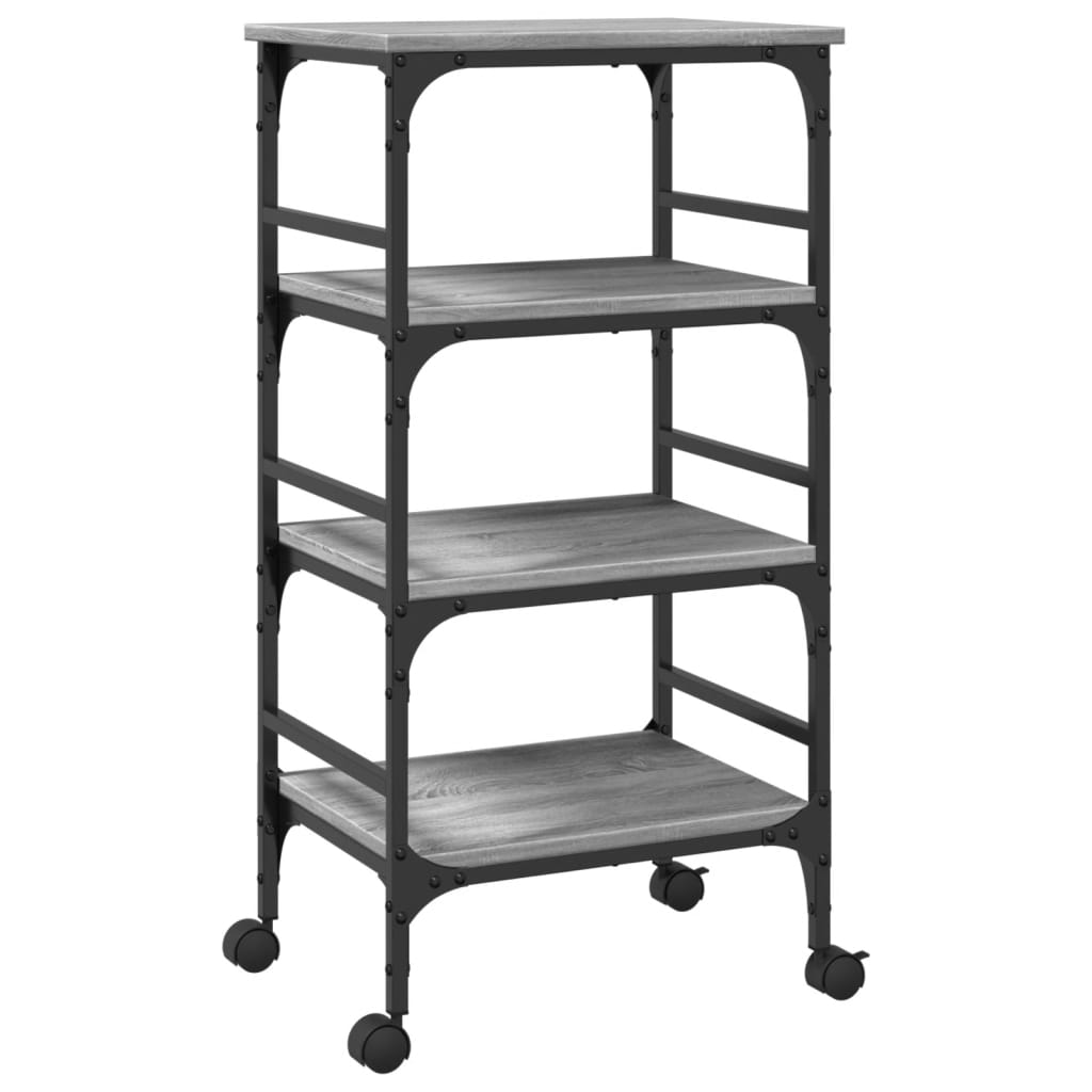 Sonoma Gray Kitchen Trolley 45x35x89.5 cm Plywood