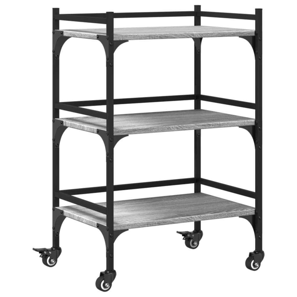 Sonoma Gray Kitchen Trolley 50x35x75.5cm Plywood