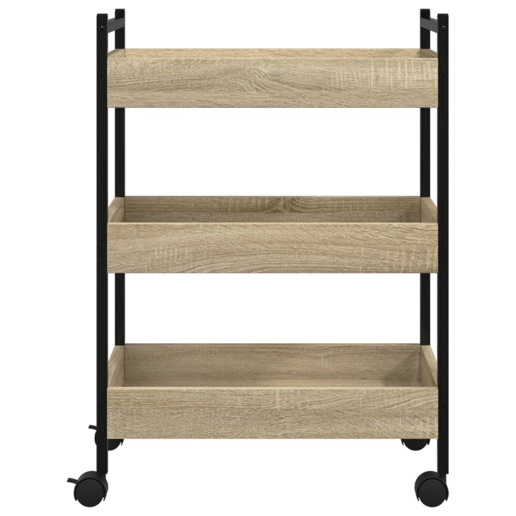 Sonoma Oak Kitchen Trolley 50x30x70 cm Plywood