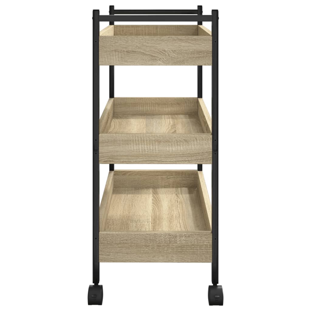 Carrello da Cucina Rovere Sonoma 50x30x70 cm Legno Multistrato - homemem39