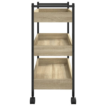 Carrello da Cucina Rovere Sonoma 50x30x70 cm Legno Multistrato - homemem39