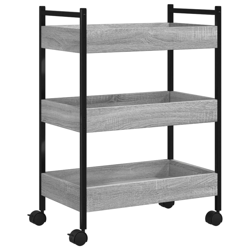 Sonoma Gray Kitchen Trolley 50x30x70 cm Plywood