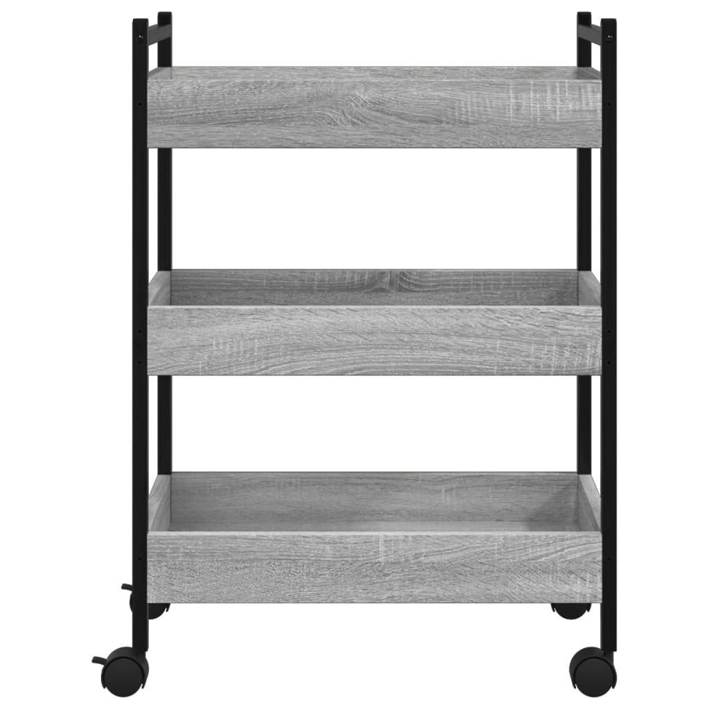 Sonoma Gray Kitchen Trolley 50x30x70 cm Plywood