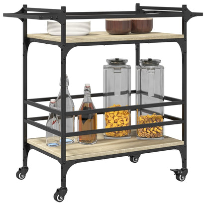 Sonoma Oak Kitchen Trolley 82x40x78.5cm Plywood