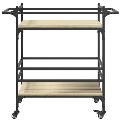 Sonoma Oak Kitchen Trolley 82x40x78.5cm Plywood