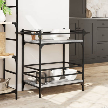 Sonoma Gray Kitchen Trolley 82x40x78.5cm Plywood