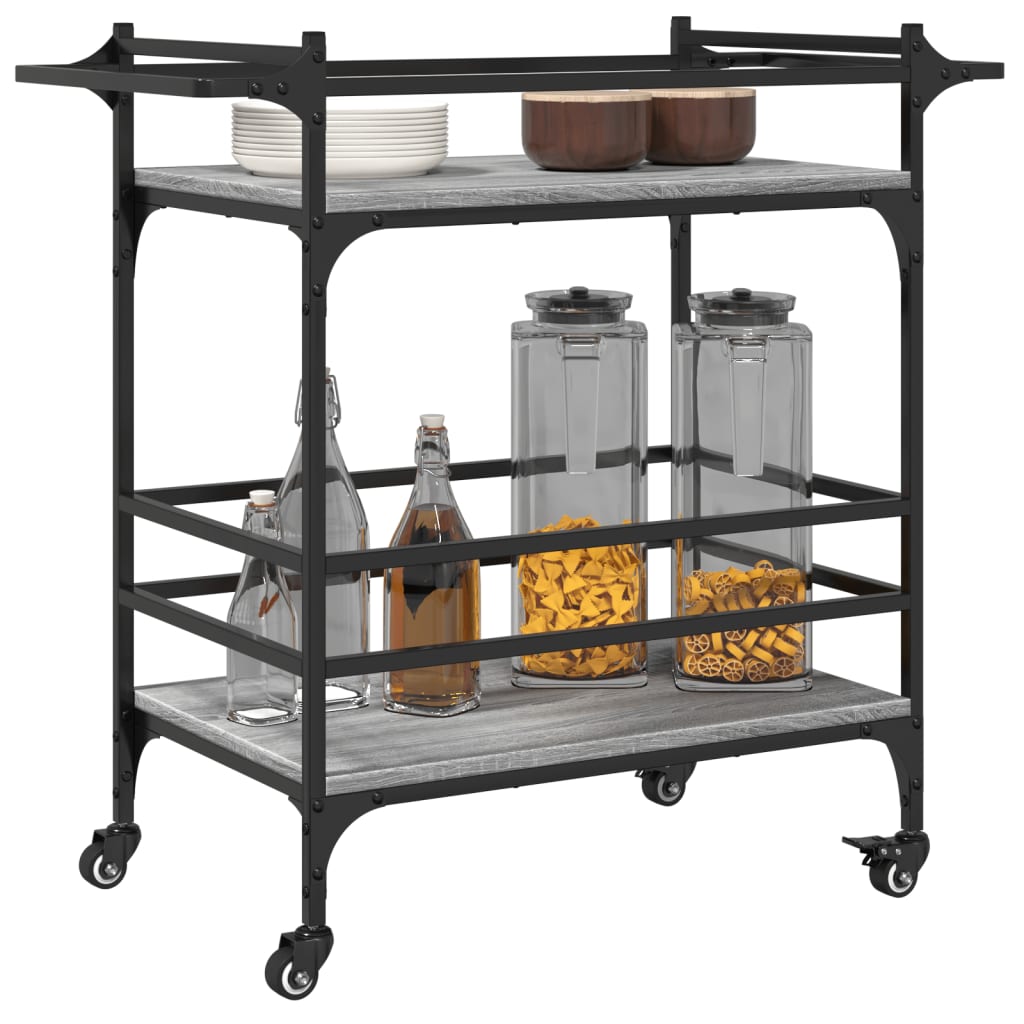 Sonoma Gray Kitchen Trolley 82x40x78.5cm Plywood