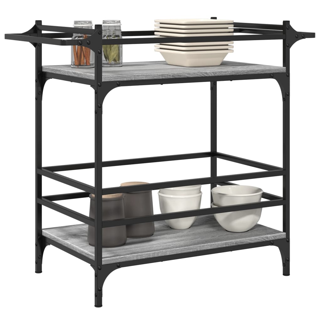 Sonoma Gray Kitchen Trolley 82x40x78.5cm Plywood