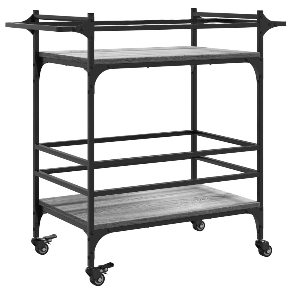 Sonoma Gray Kitchen Trolley 82x40x78.5cm Plywood