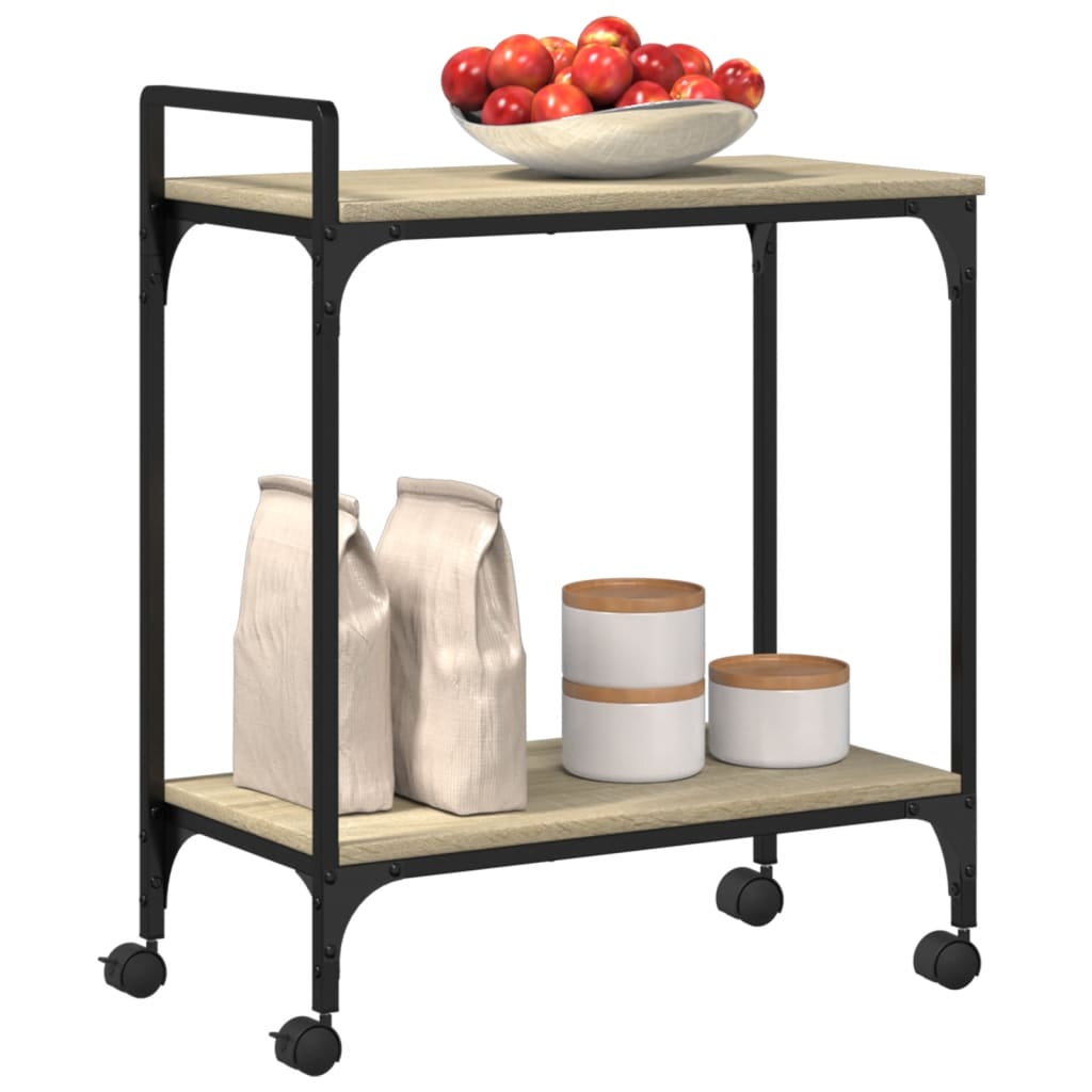 Sonoma Oak Kitchen Trolley 60.5x31x72.5 cm Plywood