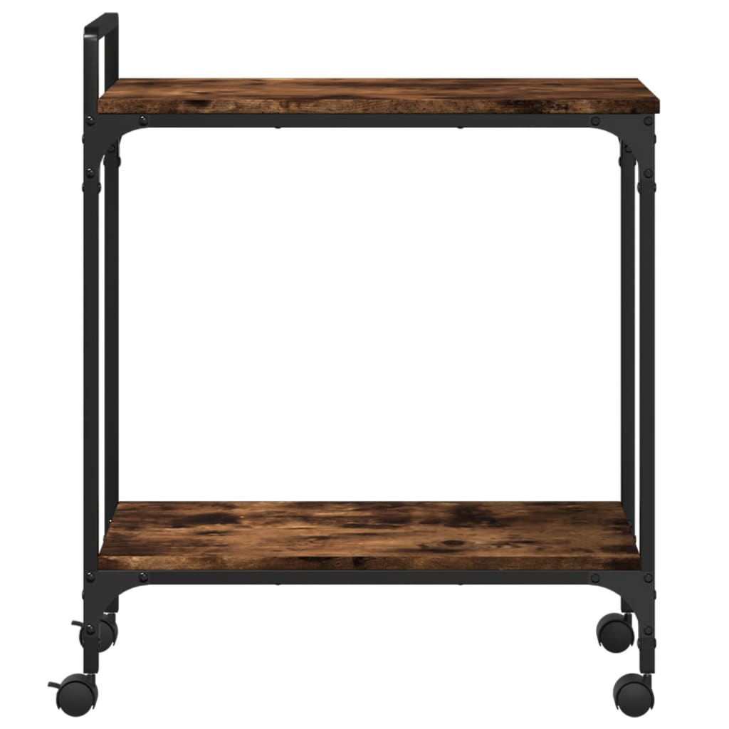 Smoked Oak Kitchen Trolley 60.5x31x72.5cm Plywood