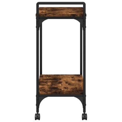 Smoked Oak Kitchen Trolley 60.5x31x72.5cm Plywood