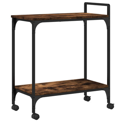 Smoked Oak Kitchen Trolley 60.5x31x72.5cm Plywood