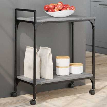 Sonoma Gray Kitchen Trolley 60.5x31x72.5 cm Plywood