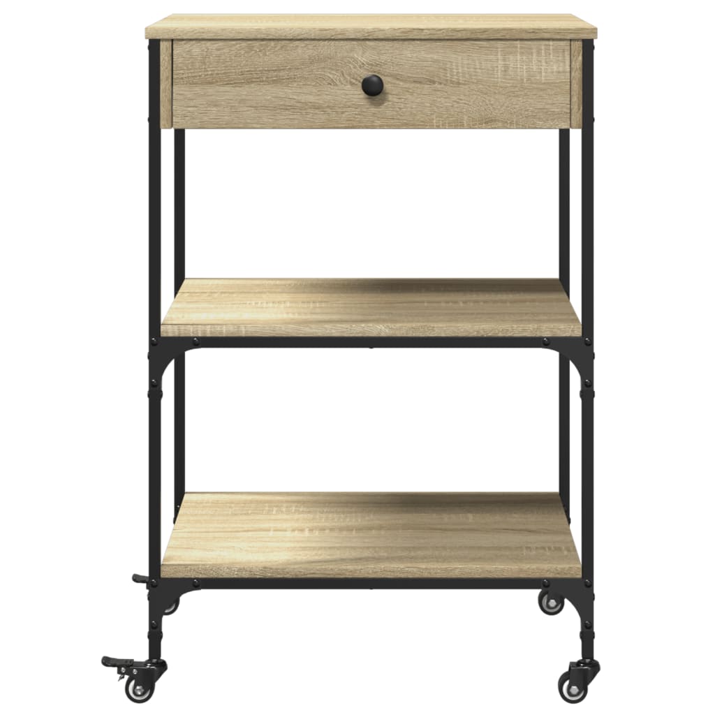 Sonoma Oak Kitchen Trolley 60x48x89.5cm Plywood