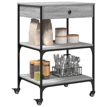 Sonoma Gray Kitchen Trolley 60x48x89.5cm Plywood