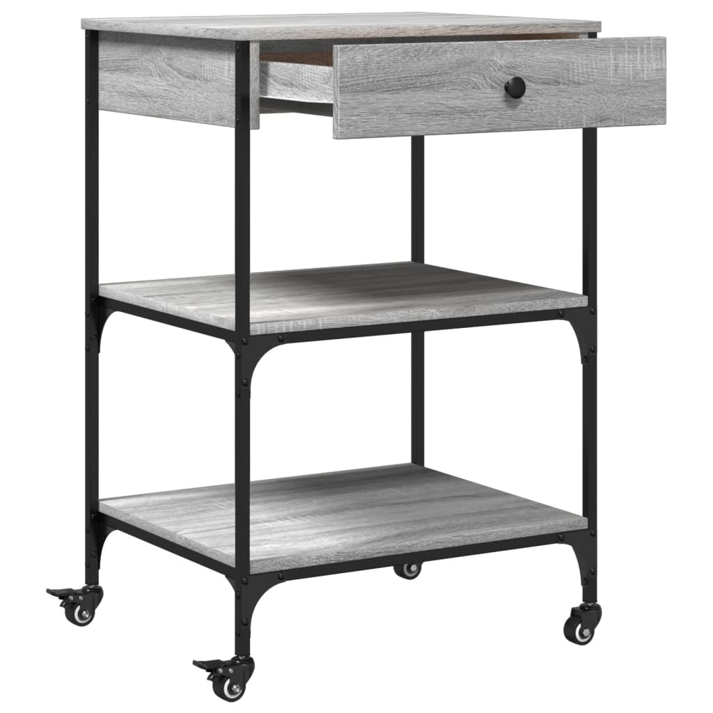 Sonoma Gray Kitchen Trolley 60x48x89.5cm Plywood