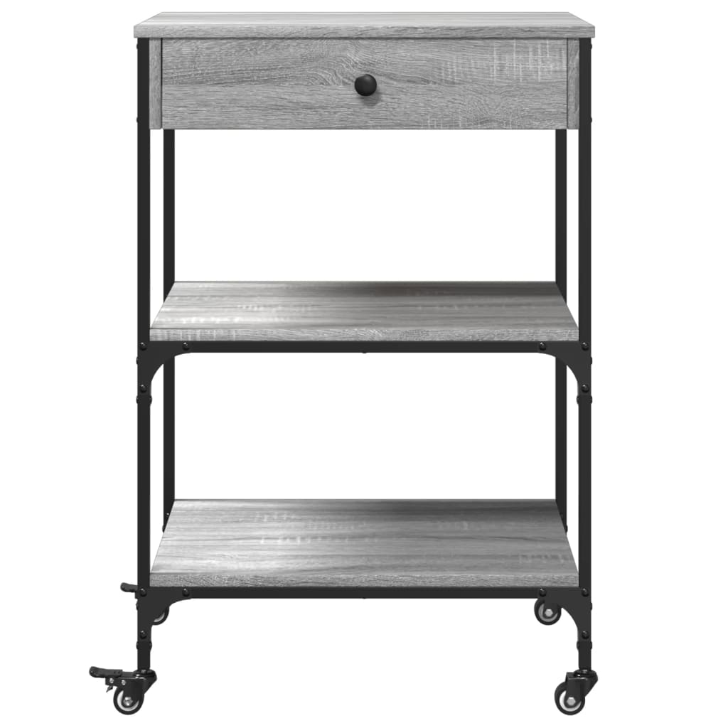 Sonoma Gray Kitchen Trolley 60x48x89.5cm Plywood