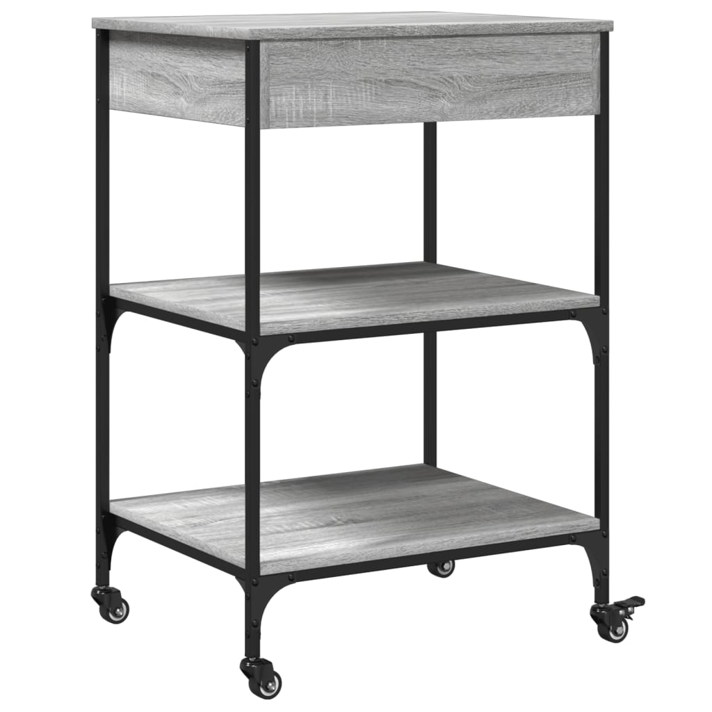 Sonoma Gray Kitchen Trolley 60x48x89.5cm Plywood