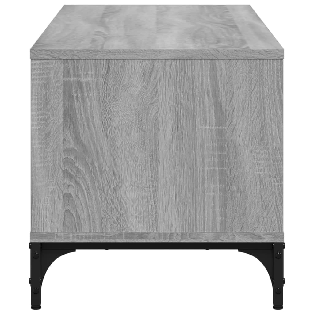 Mobile TV Grigio Sonoma 102x40x41cm Legno e Acciaio a Polvere