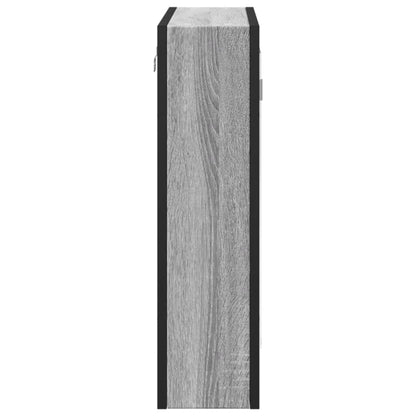 Mobile Specchio da Bagno Grigio Sonoma 60x16x60 cm Multistrato