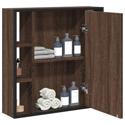 Mobile Bagno Specchio Rovere Marrone 60x16x60 Legno Multistrato - homemem39