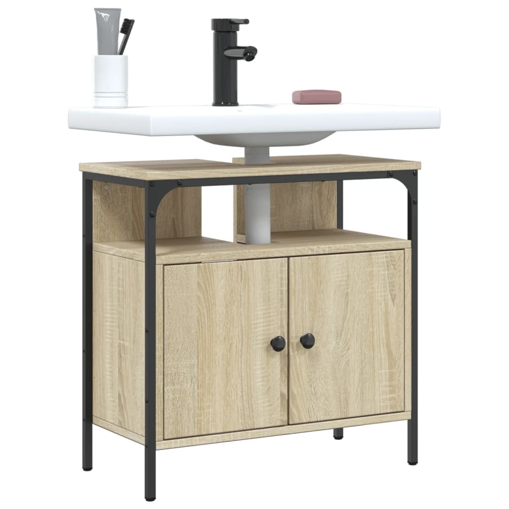 Mobile Lavabo Bagno Rovere Sonoma 60x30x60 cm Legno Multistrato - homemem39